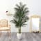 6ft. Golden Cane Artificial Palm Tree in White Planter